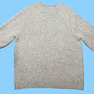 Abercrombie & Fitch Mens Soft A&F Sweater Gray Heather Knit Crew Neck Pullover L
